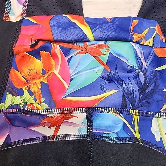 Athleta Tropical Precision High Waisted Floral Print Mesh Panels 7/8 Leggins M - Picture 7 of 11